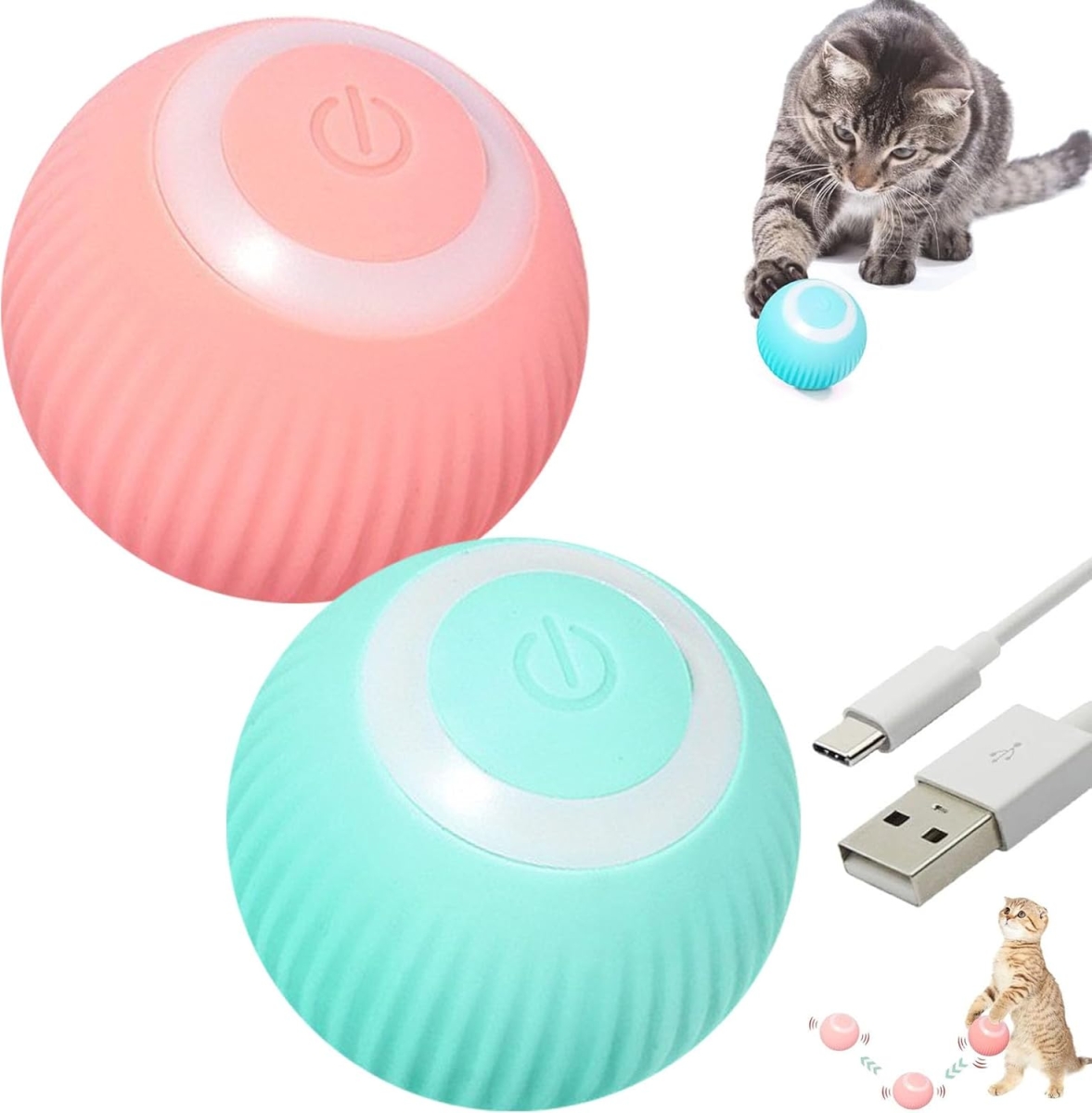 Automatic CAT teaser BALL - pink