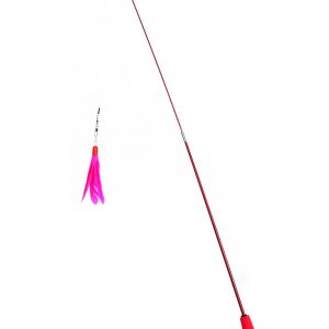 Telescopische kattenhengel rood