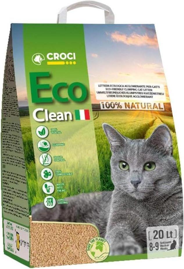 Natural kattenbakvulling 20l - ECO Clean CROCI