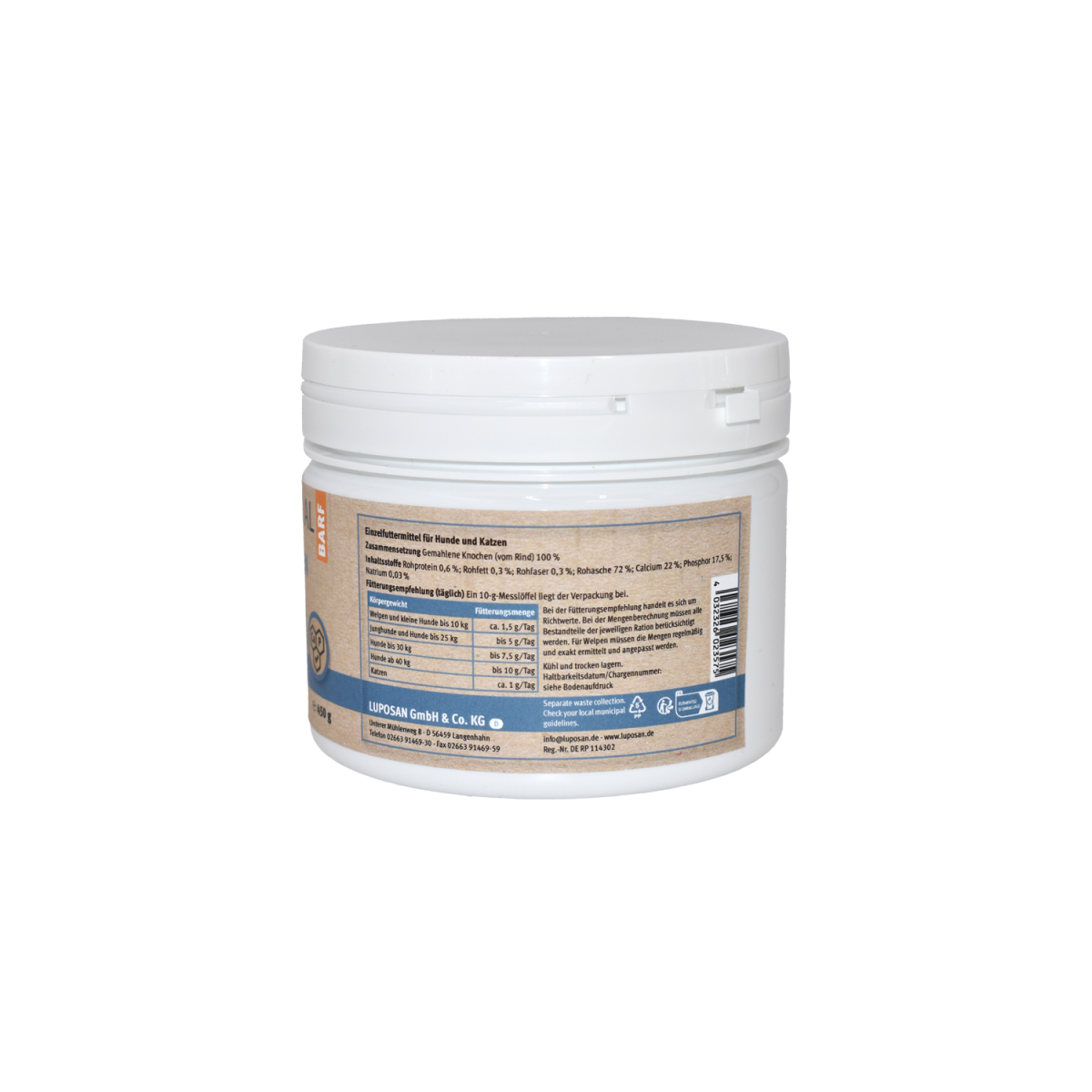 LUPO Natural BARF Botpoeder 450 g