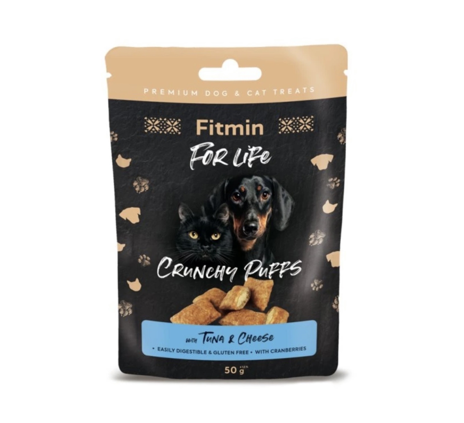 Fitmin For Life - Crunchy Puffs - Tuna & Cheese 50g