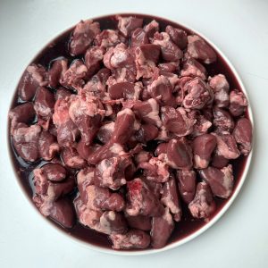 Vlees voor B.A.R.F. - Kippenhartjes (diepgevroren) Yoggies